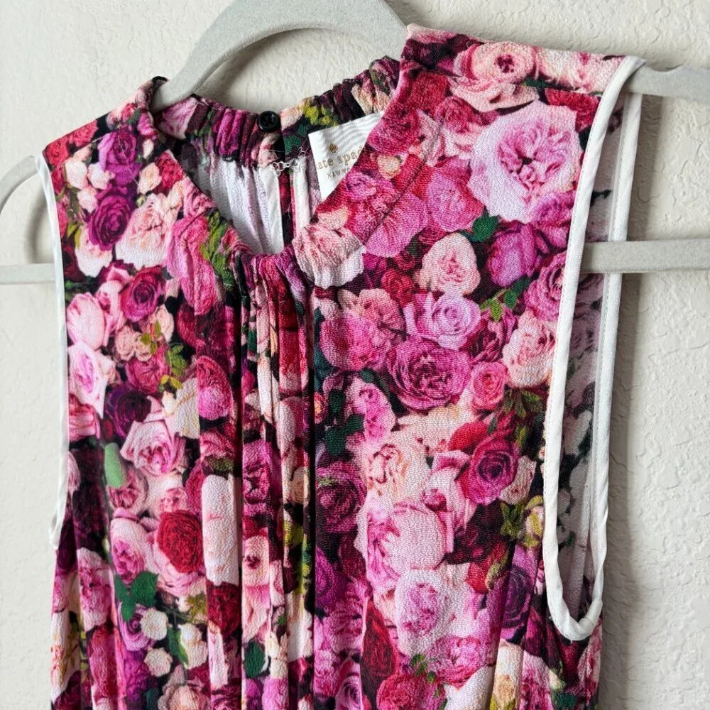 Kate Spade New York Rose Print Tie Back Dress